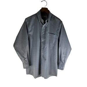 MICHAEL Michael Kors Oxford Dress Shirt Cotton Gray No Iron Medium